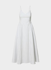 Technique Poplin Cami Dress - INGRD STRP DW BL/WHT