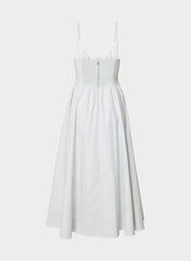 Technique Poplin Cami Dress - INGRD STRP DW BL/WHT