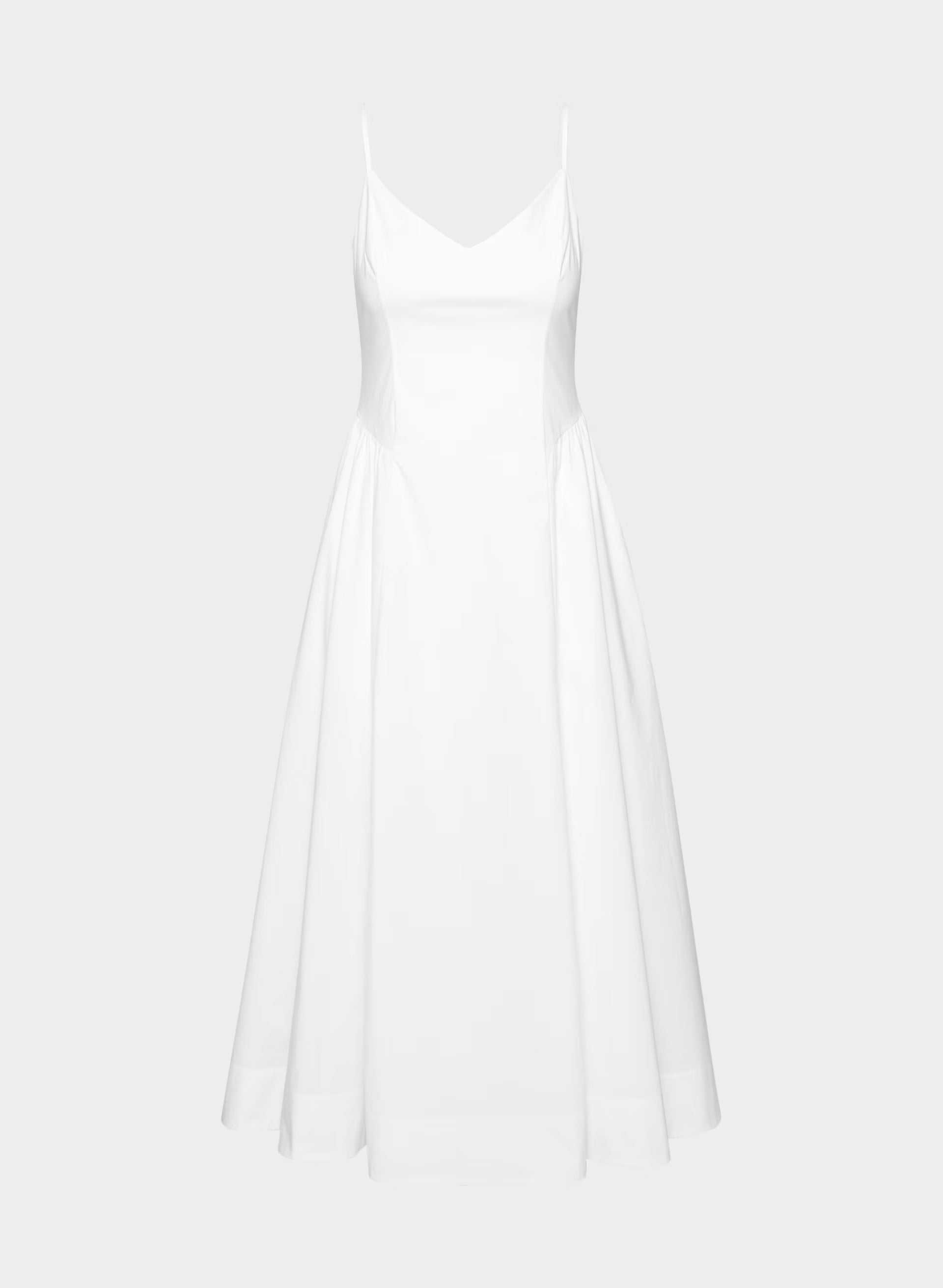 Technique Poplin Cami Dress - BRIGHT WHITE