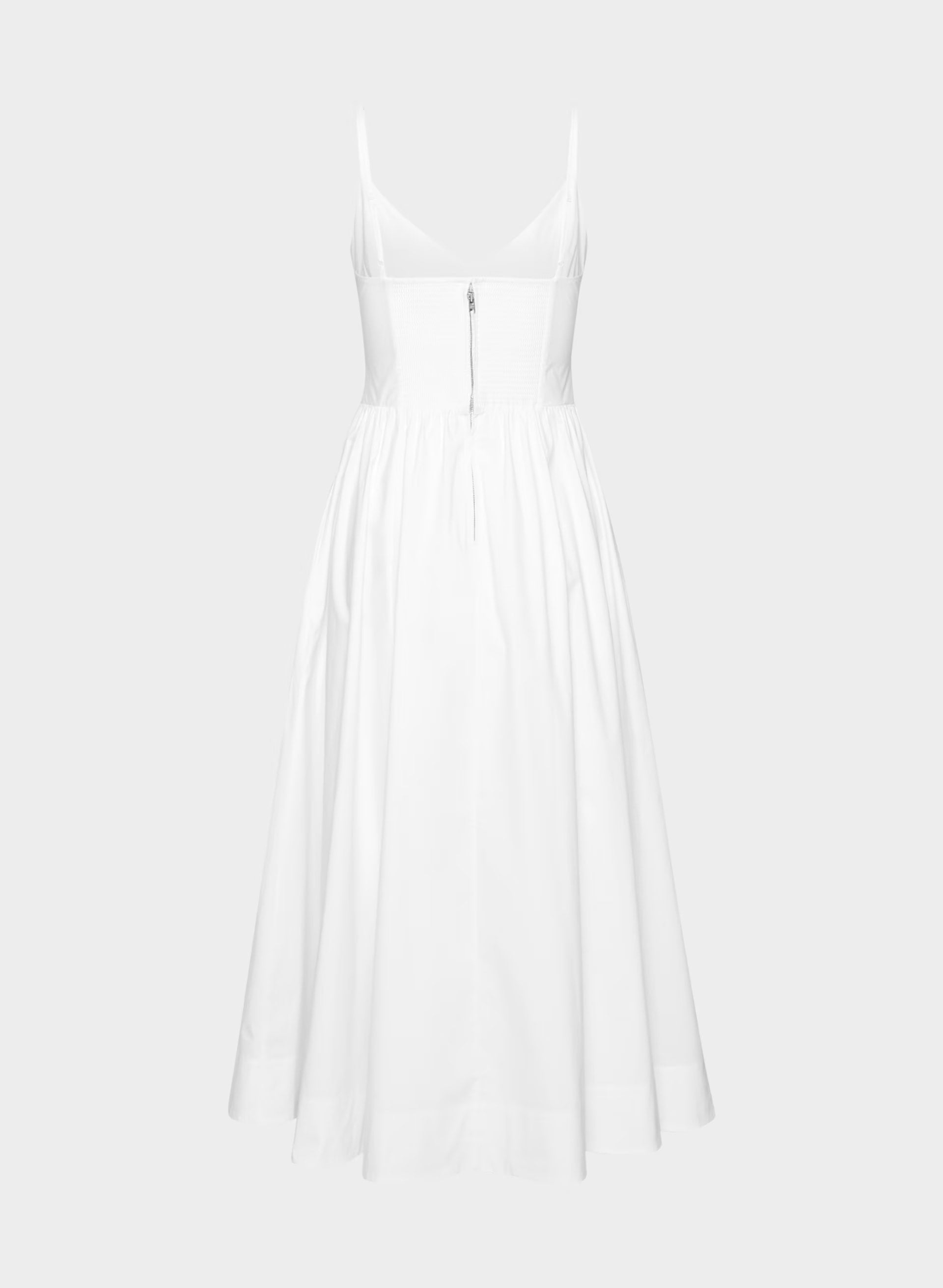 Technique Poplin Cami Dress - BRIGHT WHITE