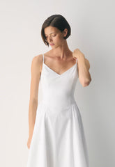Technique Poplin Cami Dress - BRIGHT WHITE