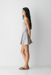 Technique Poplin Mini Cami Dress - INGRD STRP ADMRL/WHT