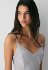 Technique Poplin Mini Cami Dress - INGRD STRP ADMRL/WHT