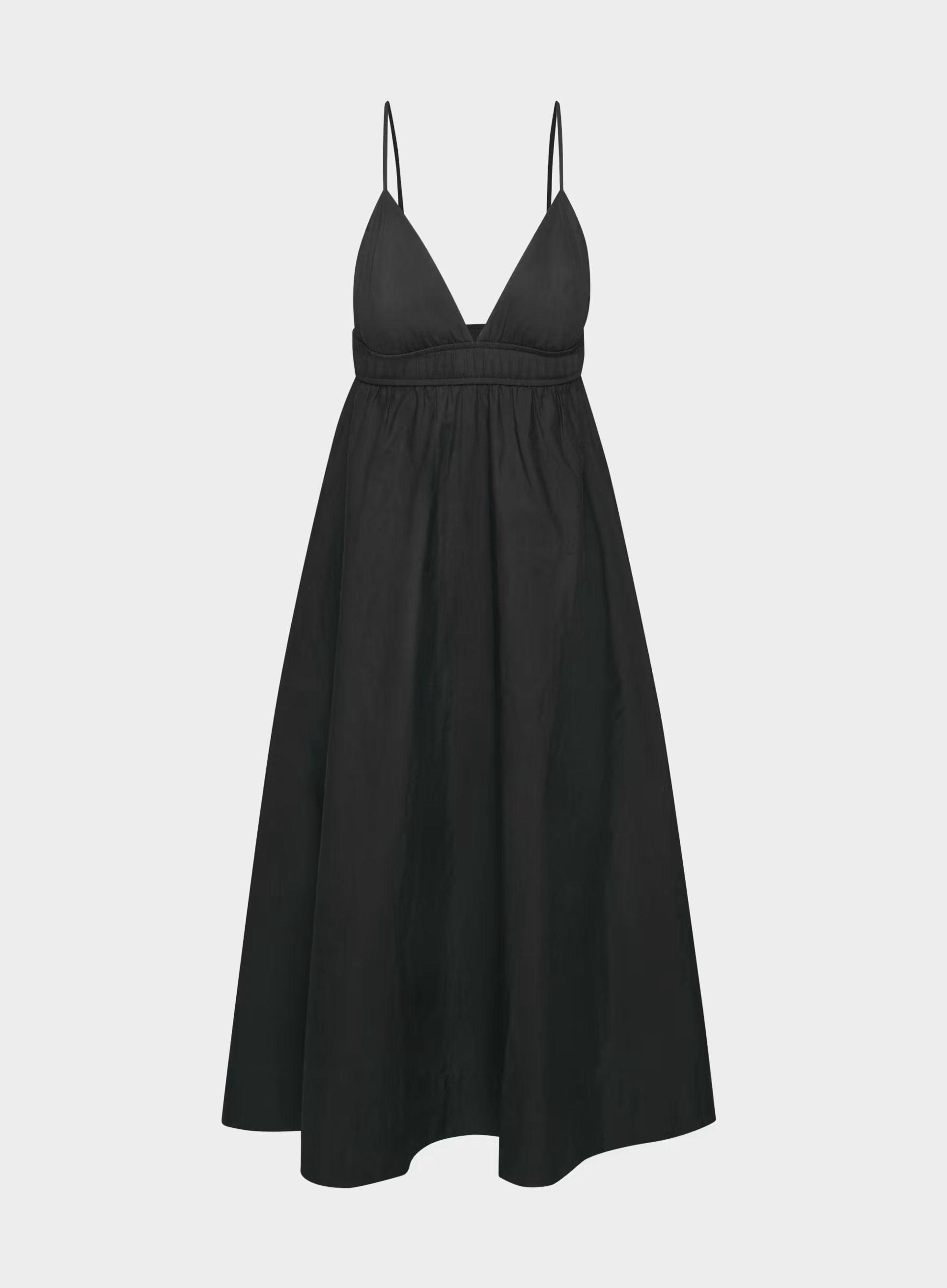Encourage Poplin Cami Dress - BLACK