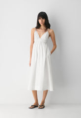 Encourage Poplin Cami Dress - BRIGHT WHITE