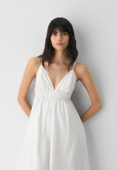 Encourage Poplin Cami Dress - BRIGHT WHITE
