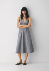 Encourage Poplin Cami Dress - SRPN CK LT BRH/HBR NVY