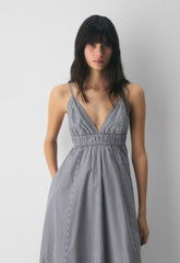 Encourage Poplin Cami Dress - SRPN CK LT BRH/HBR NVY