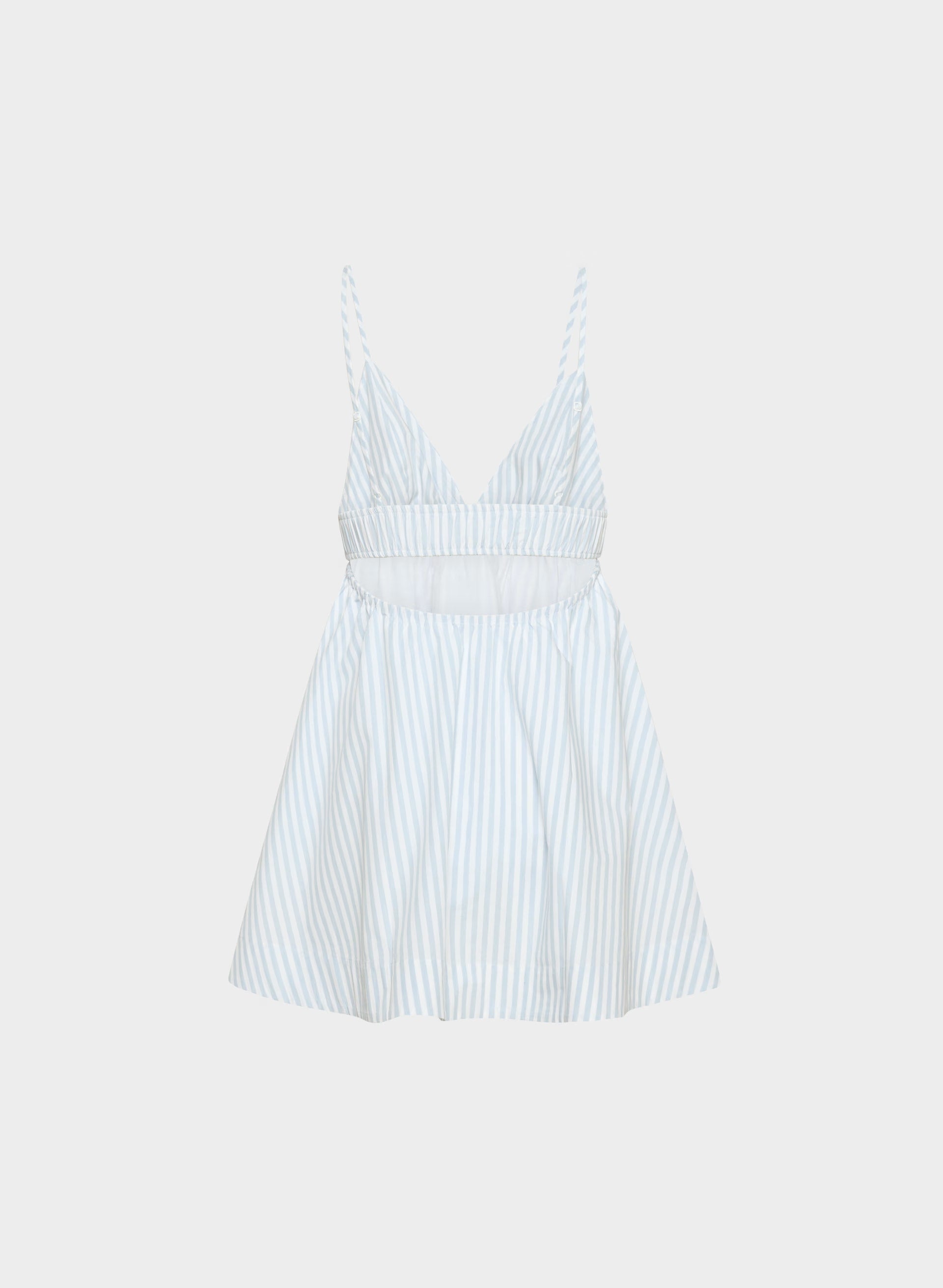 Encourage Poplin Mini Cami Dress - CRSTIE STRP DEW BL/WHT