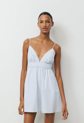 Encourage Poplin Mini Cami Dress - CRSTIE STRP DEW BL/WHT