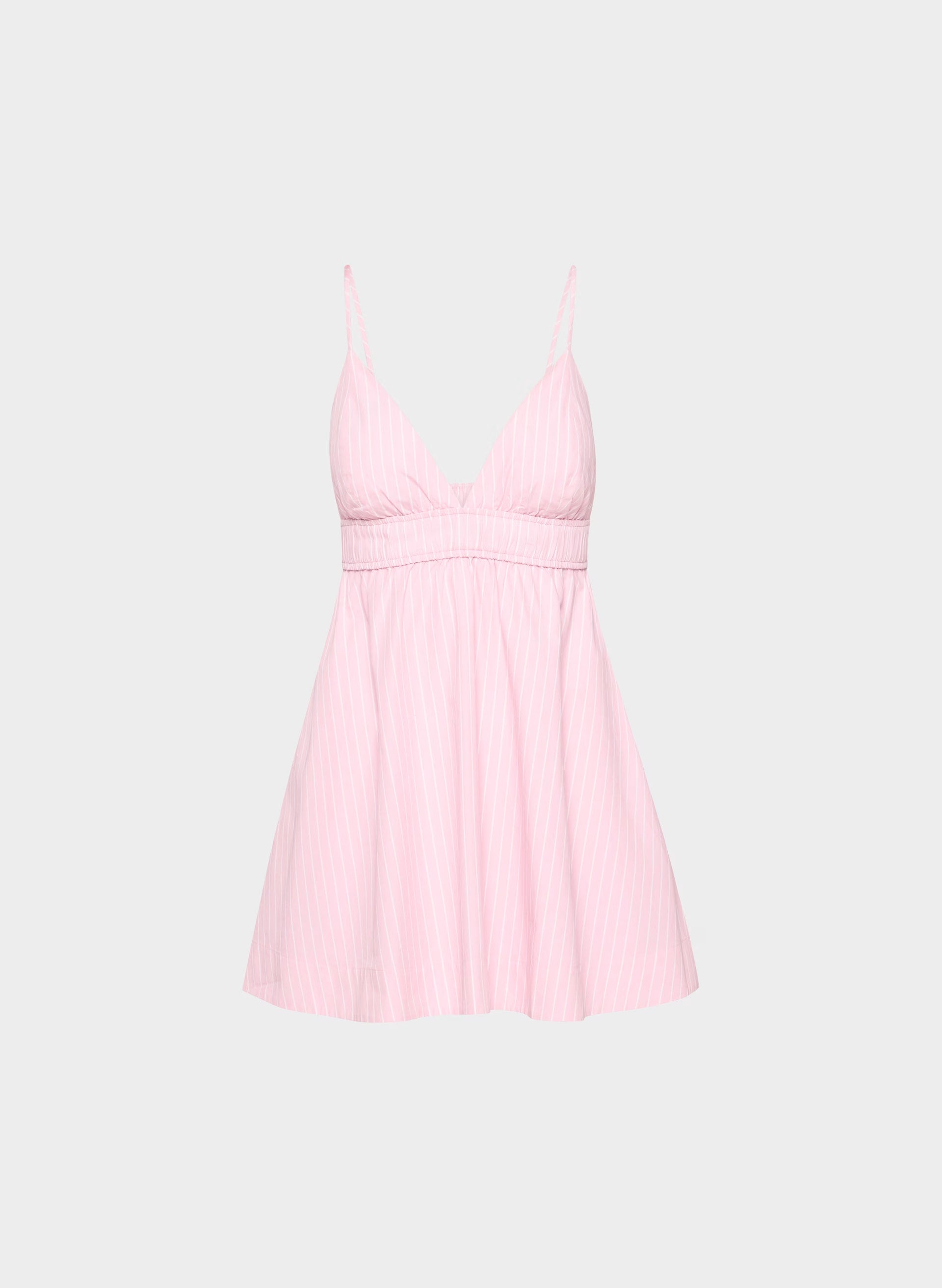 Encourage Poplin Mini Cami Dress - MTCHL STRP JB PK/B WH