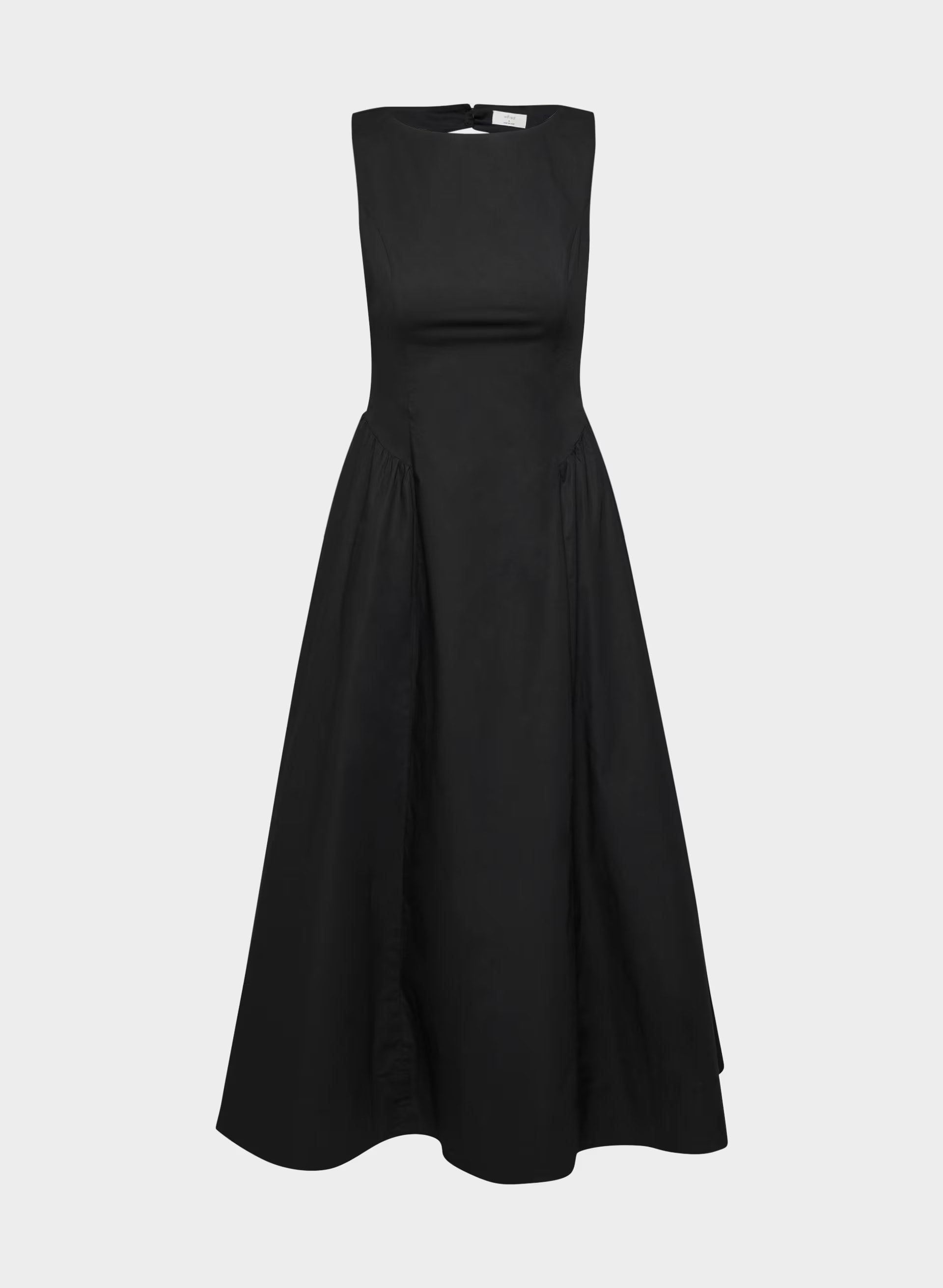 Tina Poplin Dress - BLACK