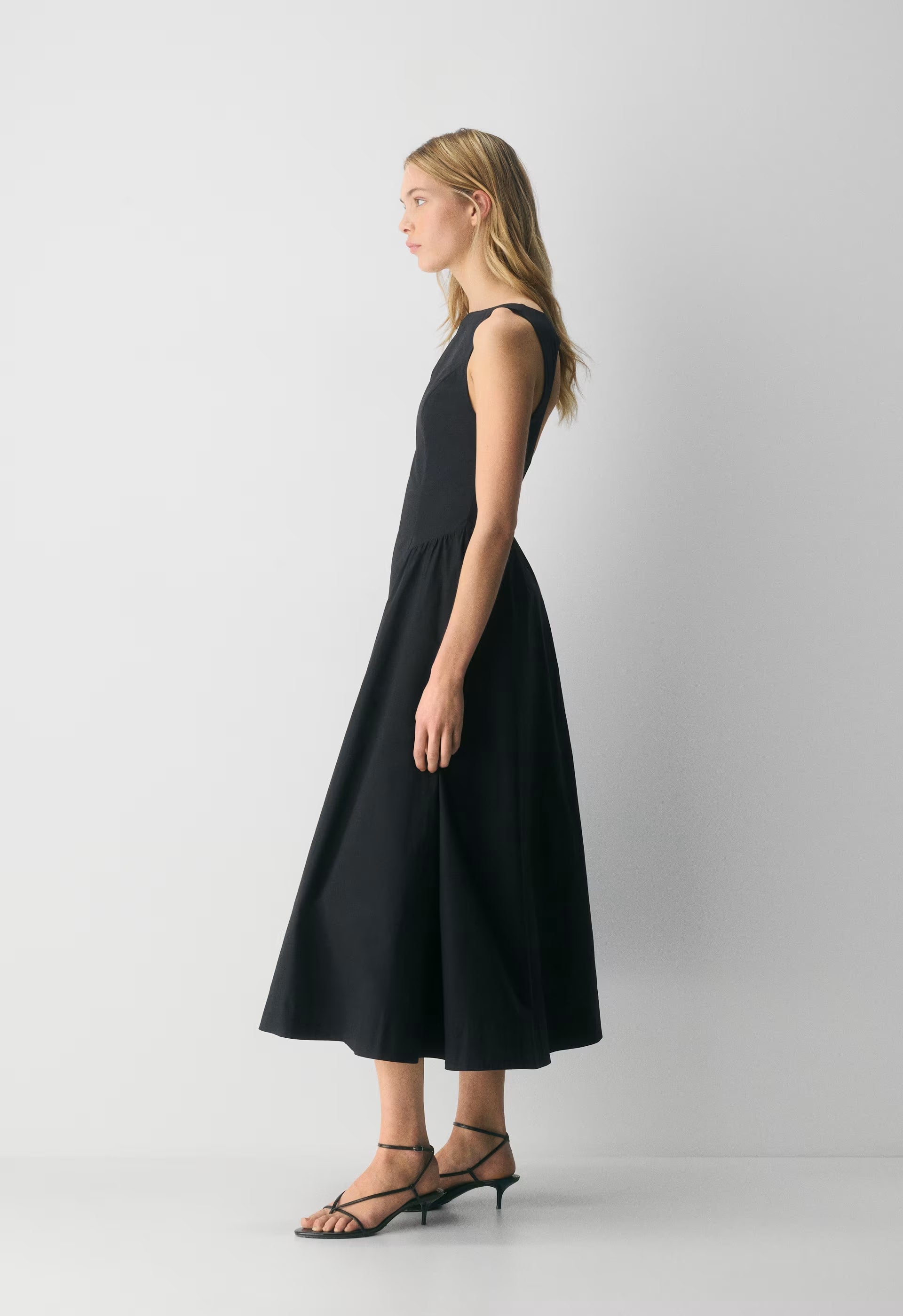 Tina Poplin Dress - HARBOUR NAVY
