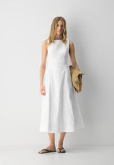 Tina Poplin Dress - BRIGHT WHITE