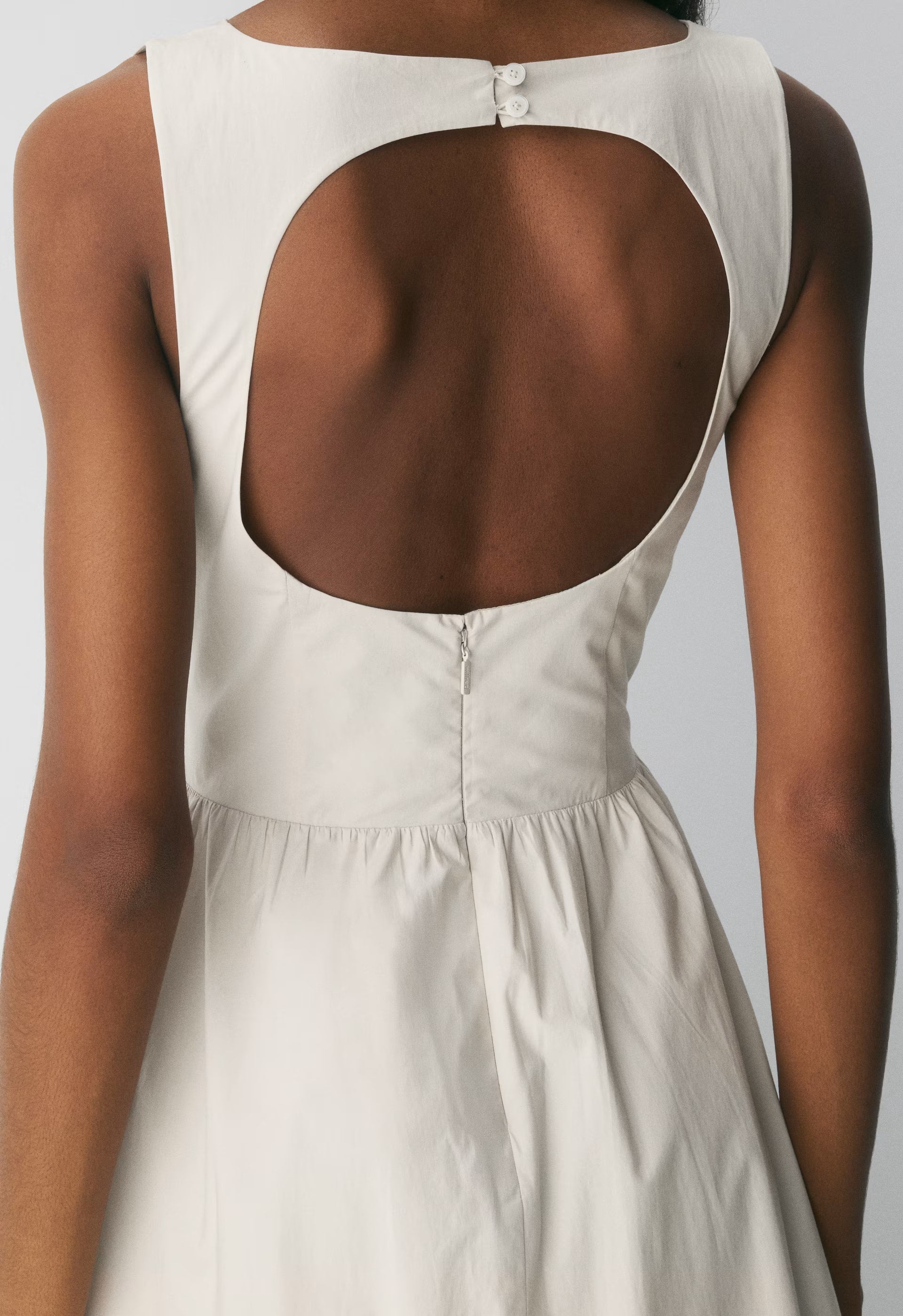 Tina Poplin Dress - METROPOLIS BEIGE