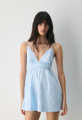 Encourage Poplin Mini Cami Dress - VILLA BLUE