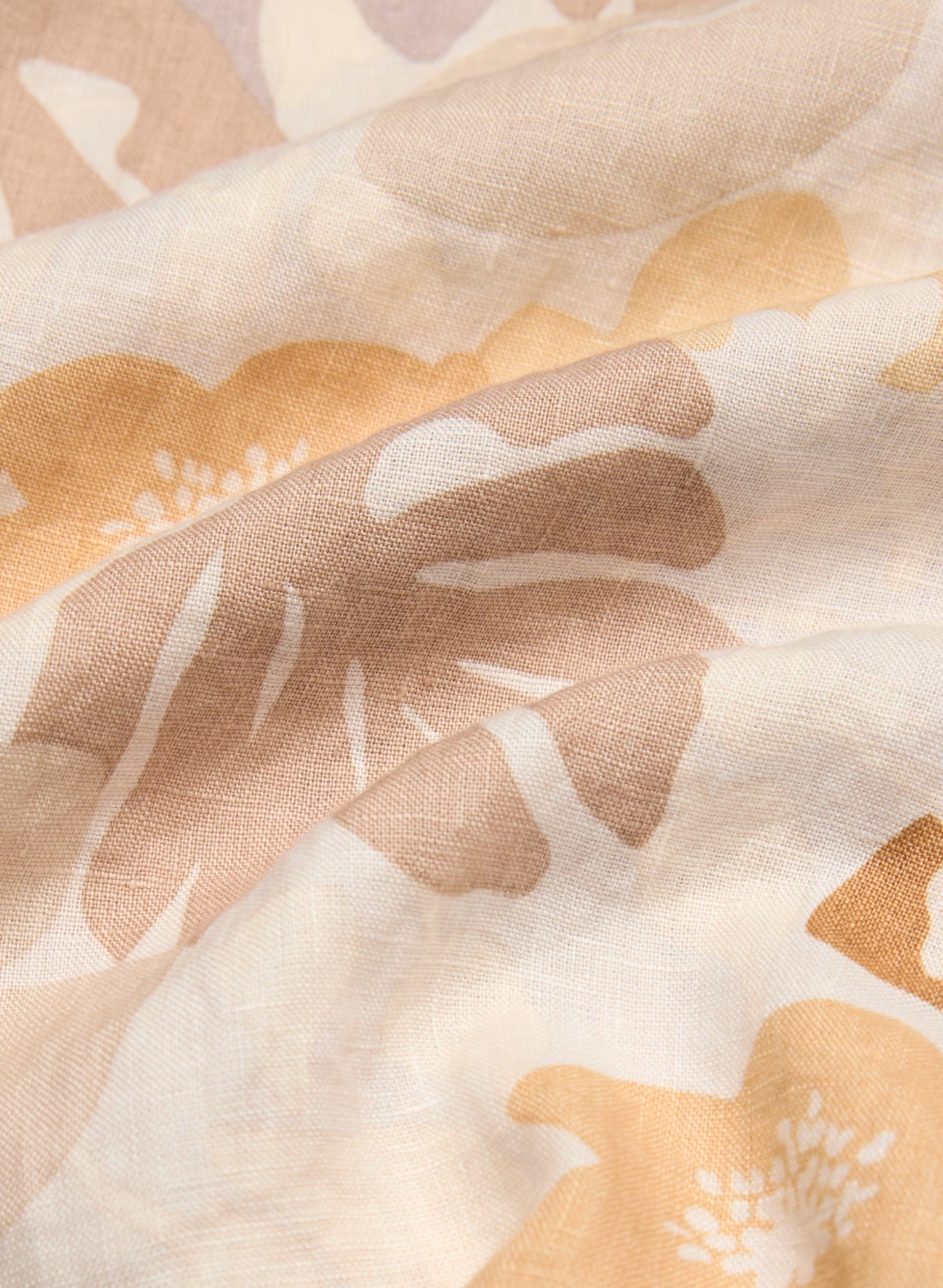 Wellbeing Linen Dress - BARE ROSE/ YELLOW
