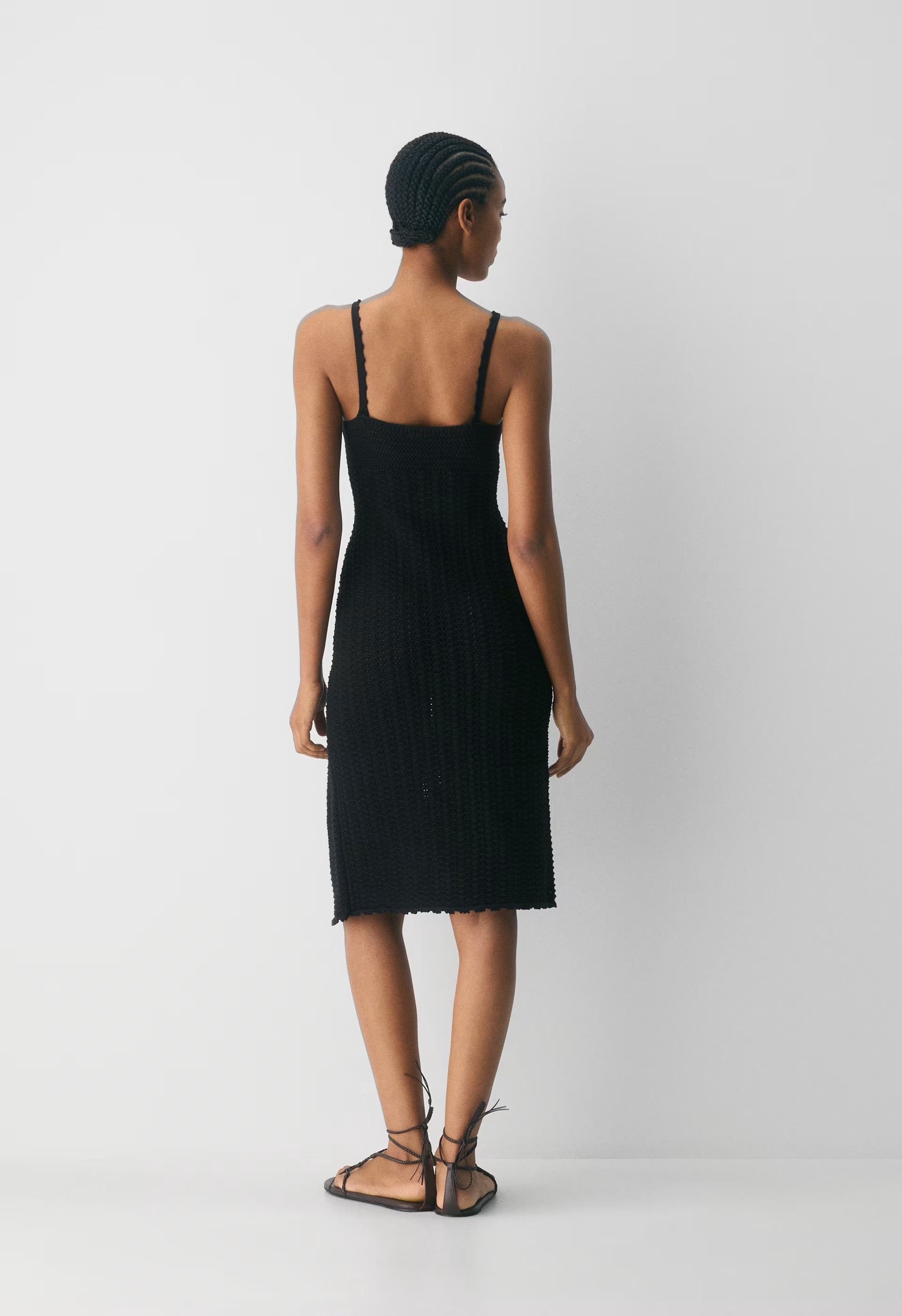 Evie Midi Dress - BLACK