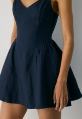 Technique Linen Mini Dress - ADMIRAL
