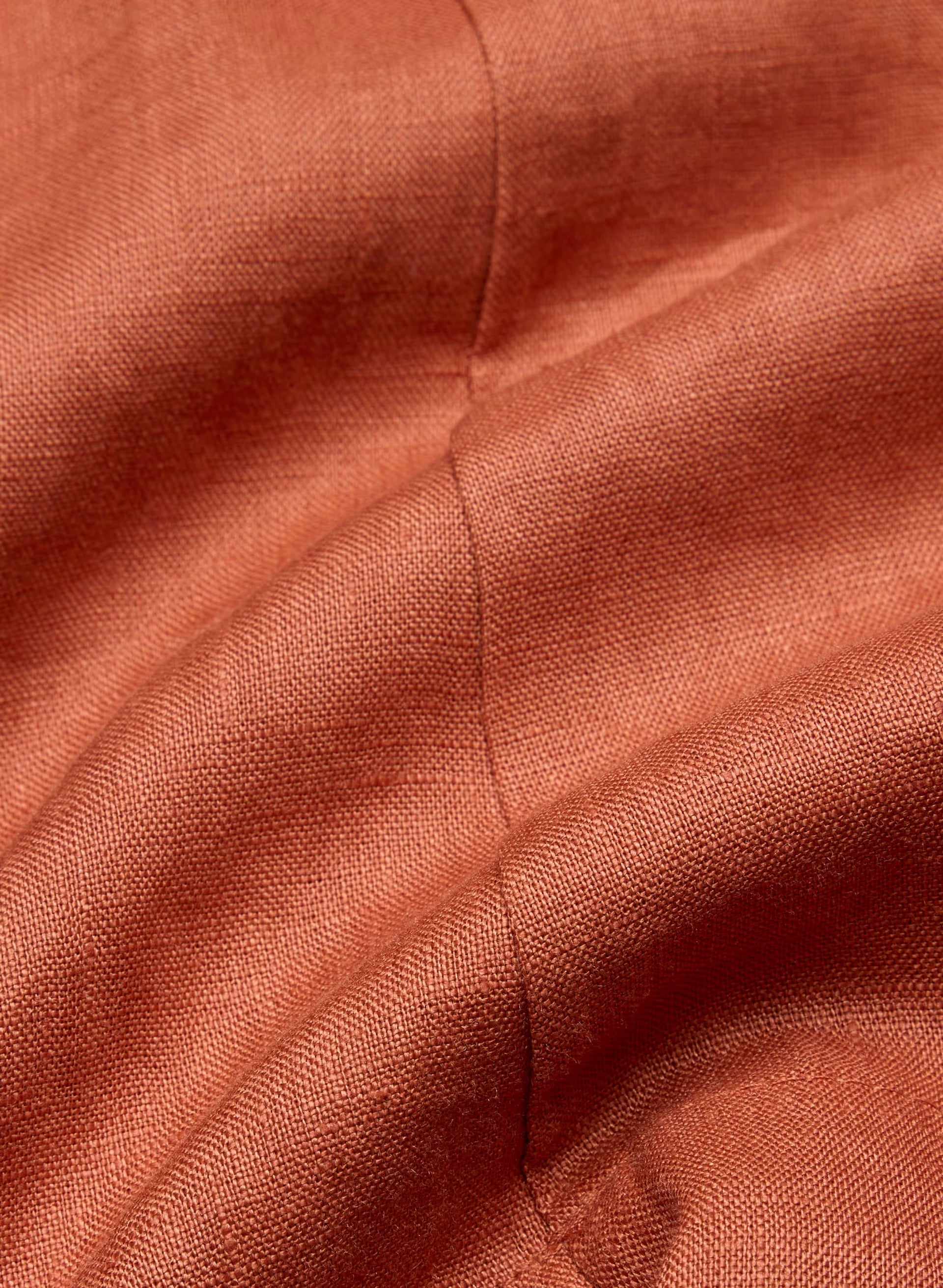 Technique Linen Mini Dress - MARINER TERRACOTTA