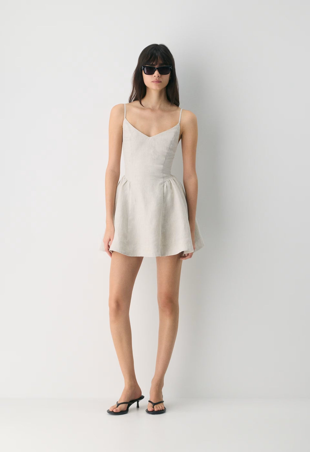 Technique Linen Mini Dress - UNDYED ECRU