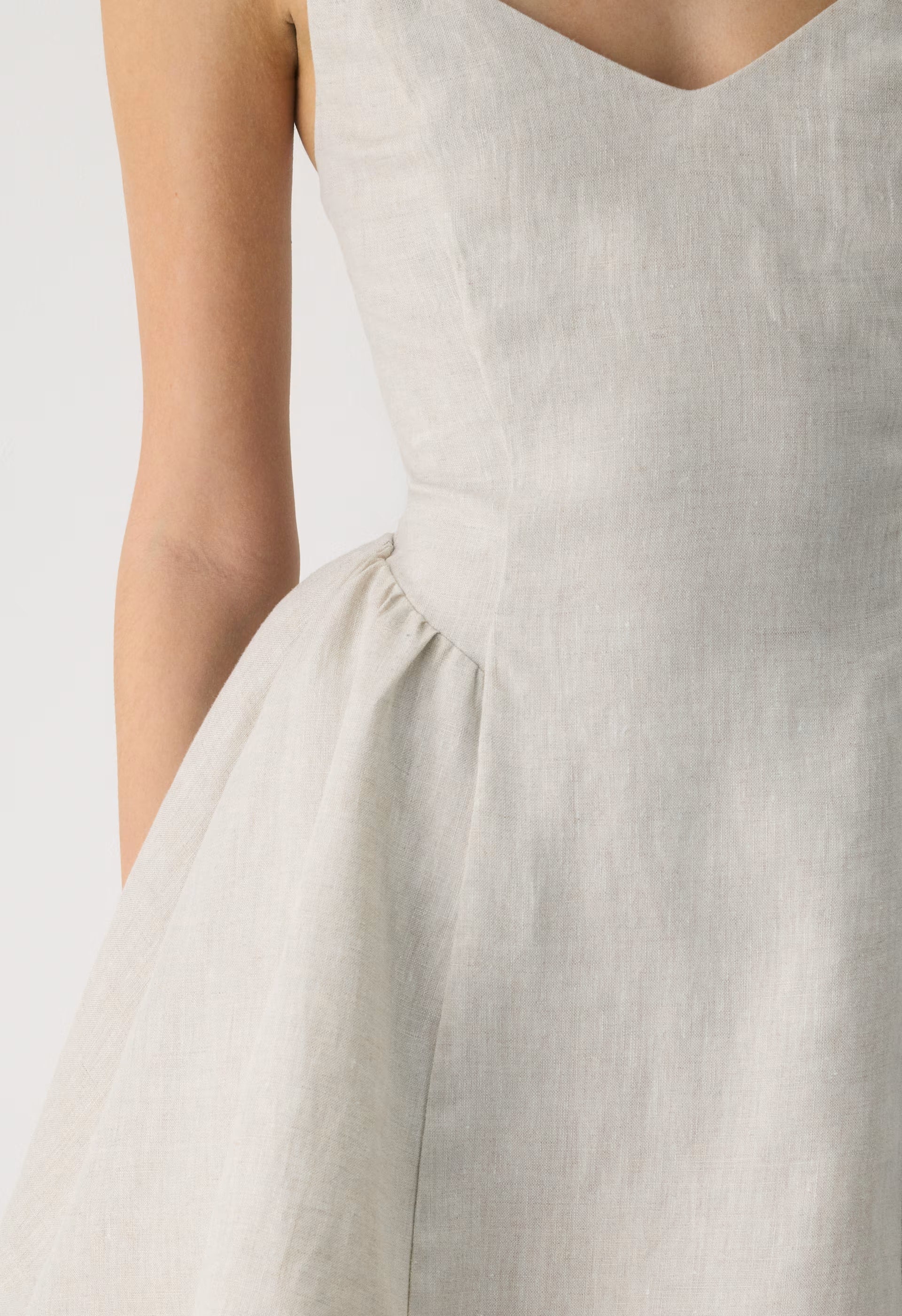 Technique Linen Mini Dress - UNDYED ECRU