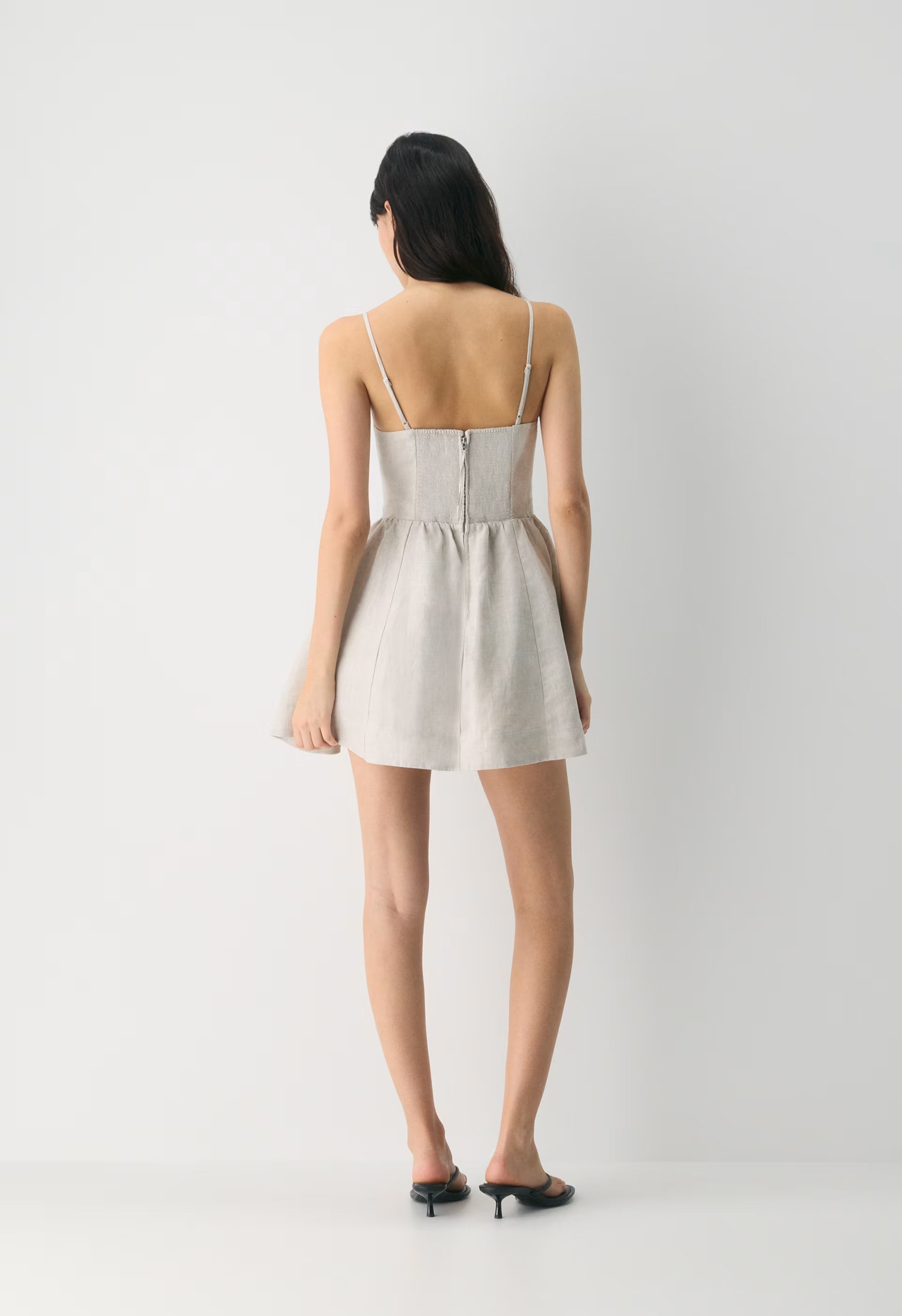 Technique Linen Mini Dress - UNDYED ECRU