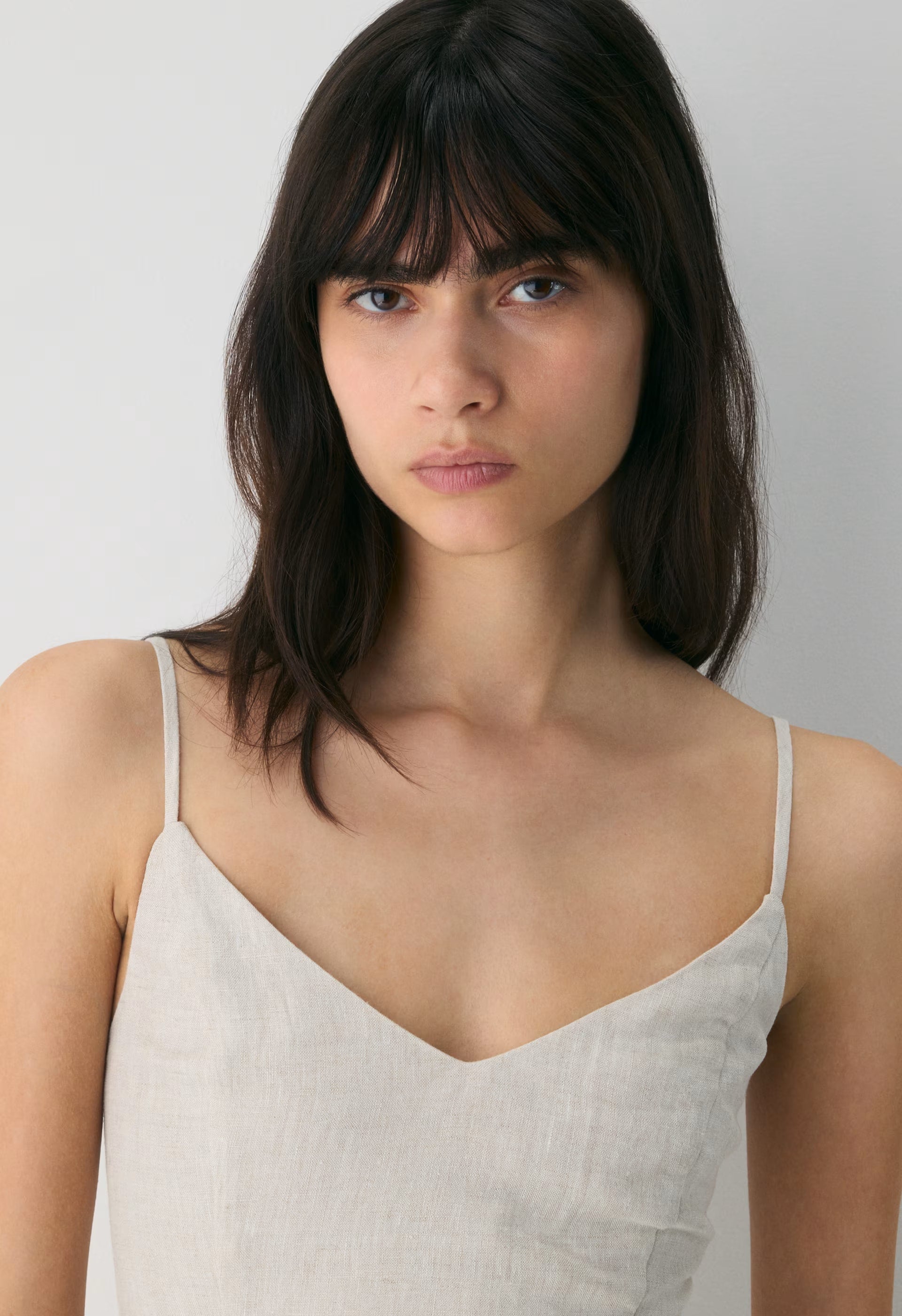Technique Linen Mini Dress - UNDYED ECRU
