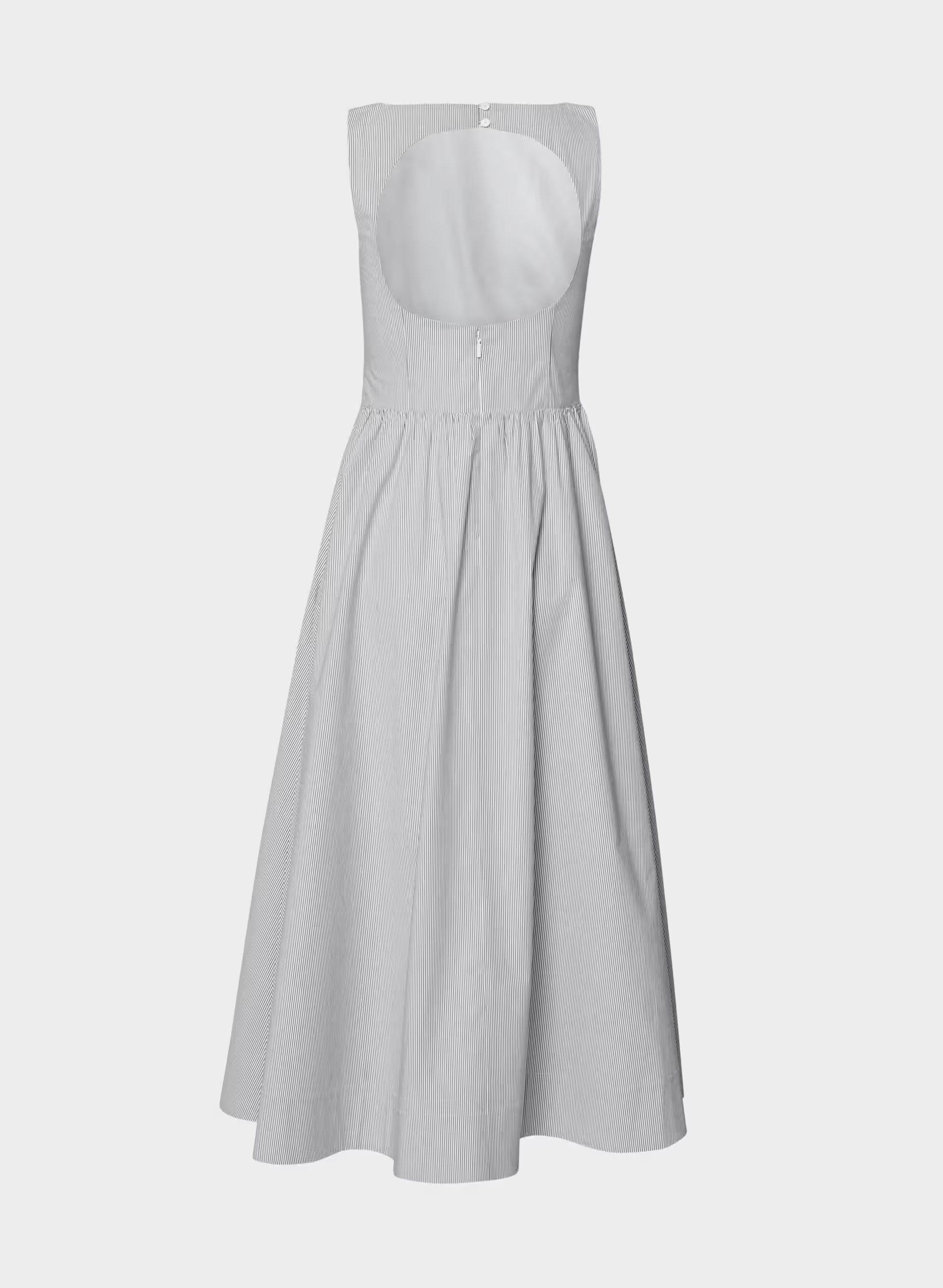 Tina Poplin Dress - INGRD STRP ADMRL/WHT