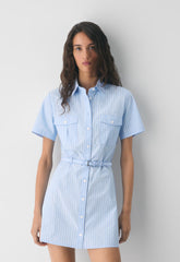 Authorize Poplin Dress - MTCHLL STRP CF B/B WH