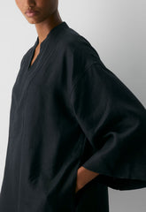 Amphora Linen Dress - BLACK