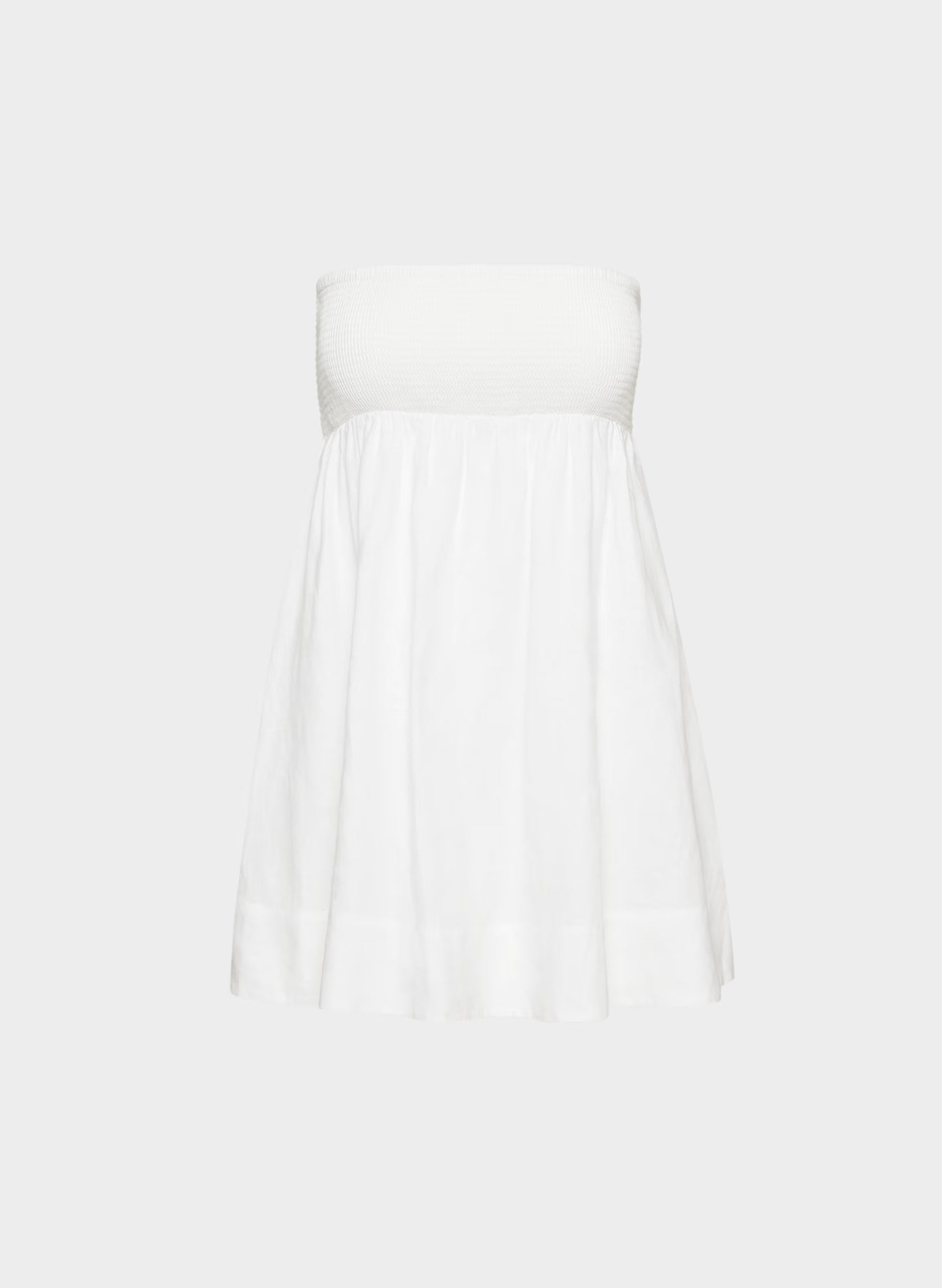 Manuella Linen Dress - WHITE