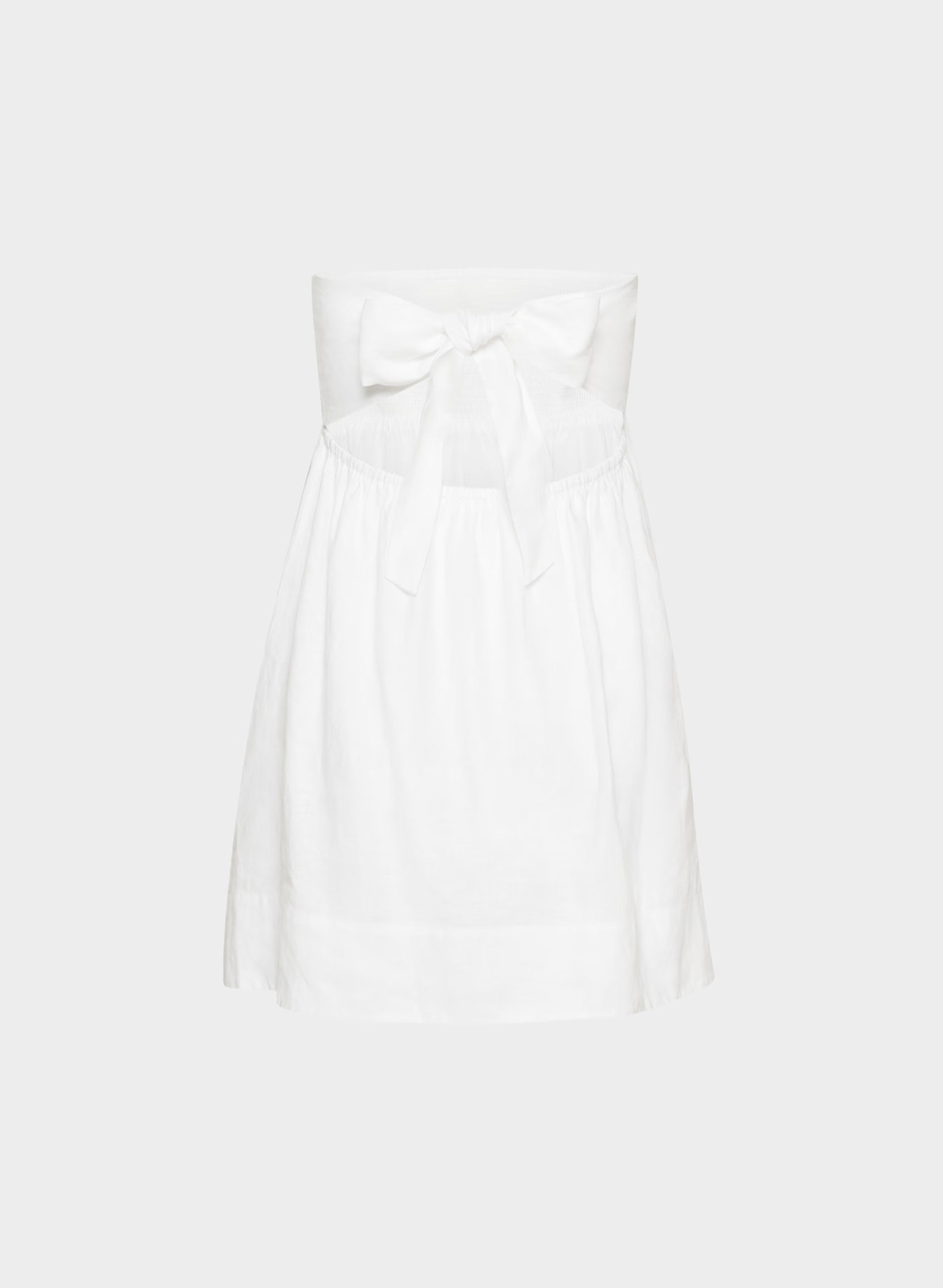 Manuella Linen Dress - WHITE