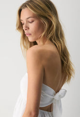 Manuella Linen Dress - WHITE