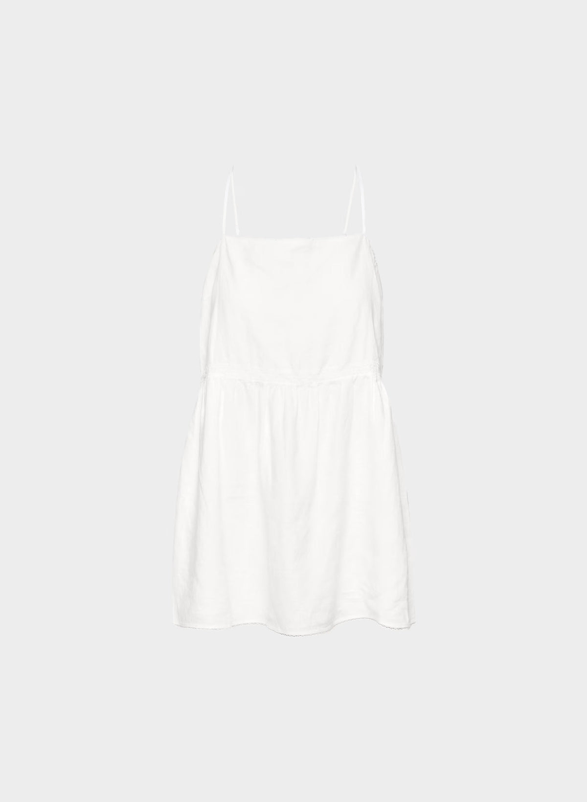 Duras Linen Dress - WHITE