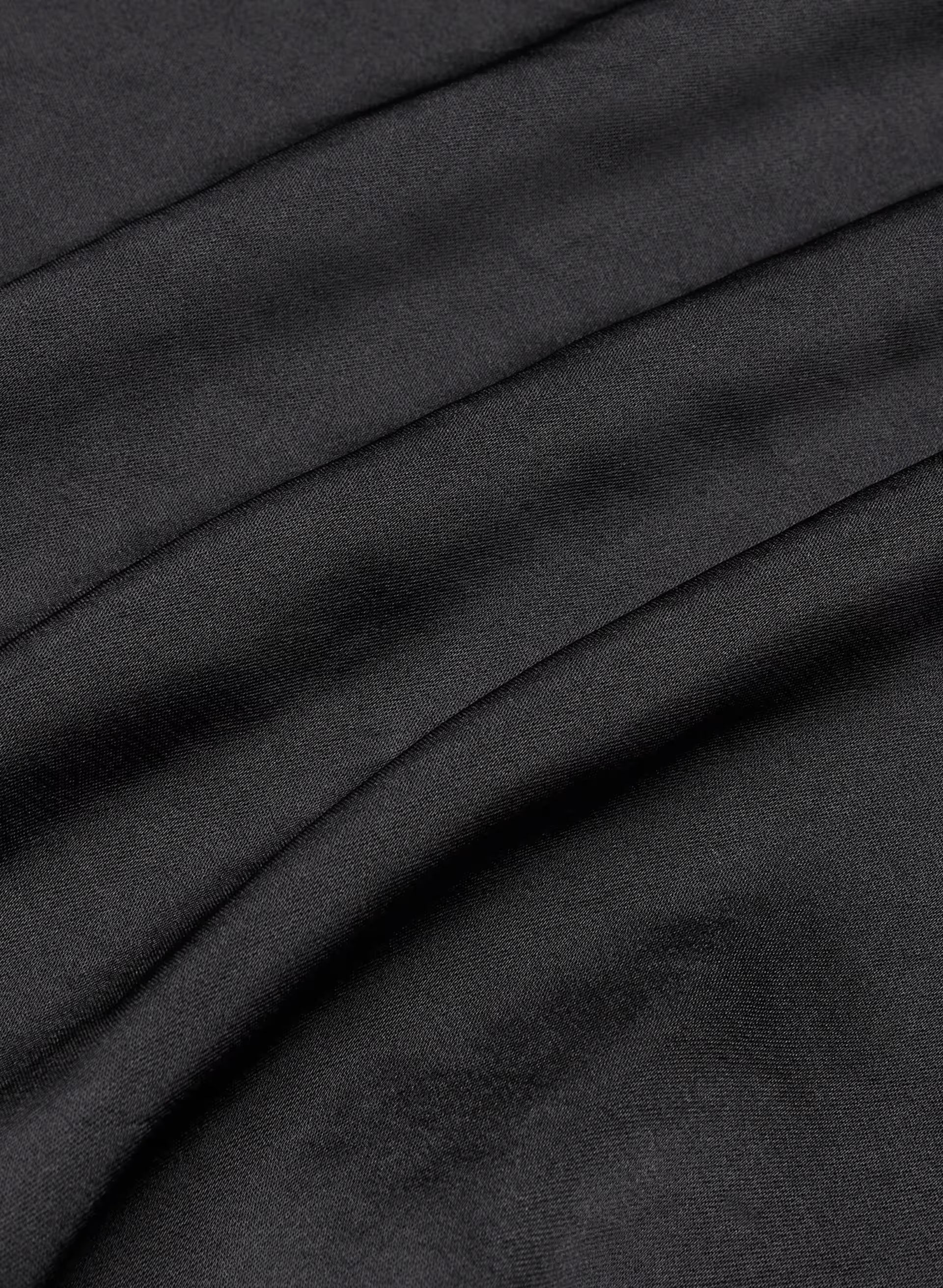 Daisychain Satin Dress - BLACK/BLACK