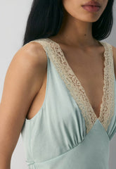 Daisychain Satin Dress - AGV GRN/SPRKNG CHMPGN