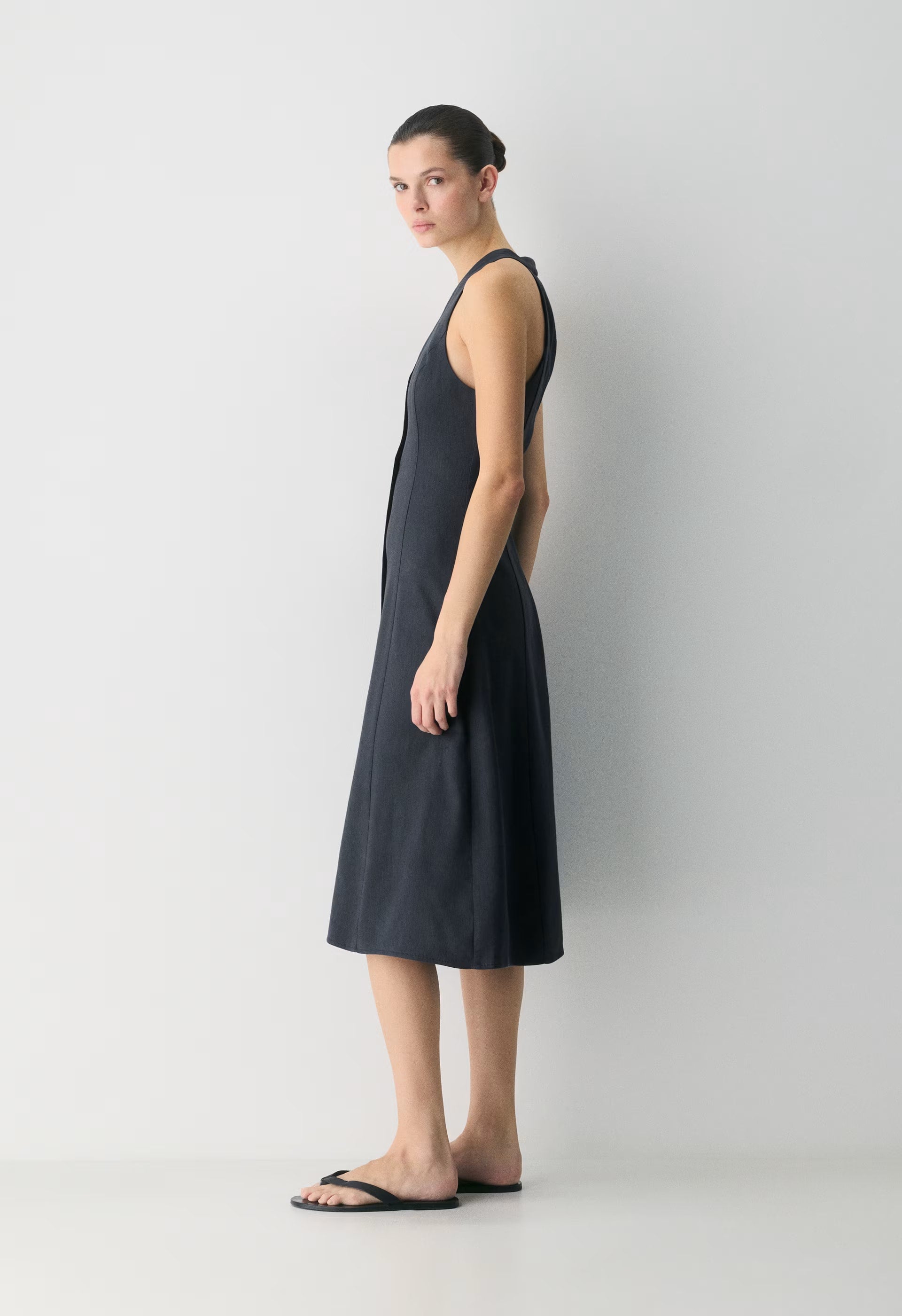 Ventura Linen Halter Dress - ADMIRAL
