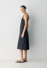 Ventura Linen Halter Dress - ADMIRAL