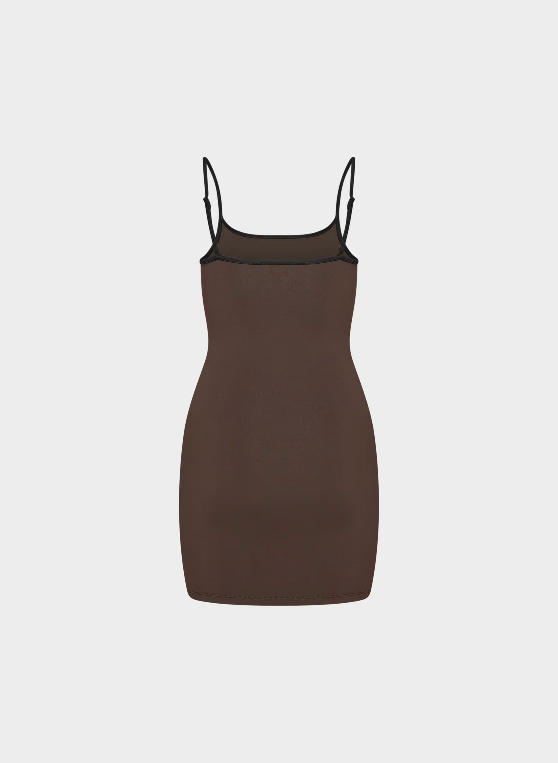 Original Contour Swoop Cami Dress - RICH MOCHA BROWN/BLACK