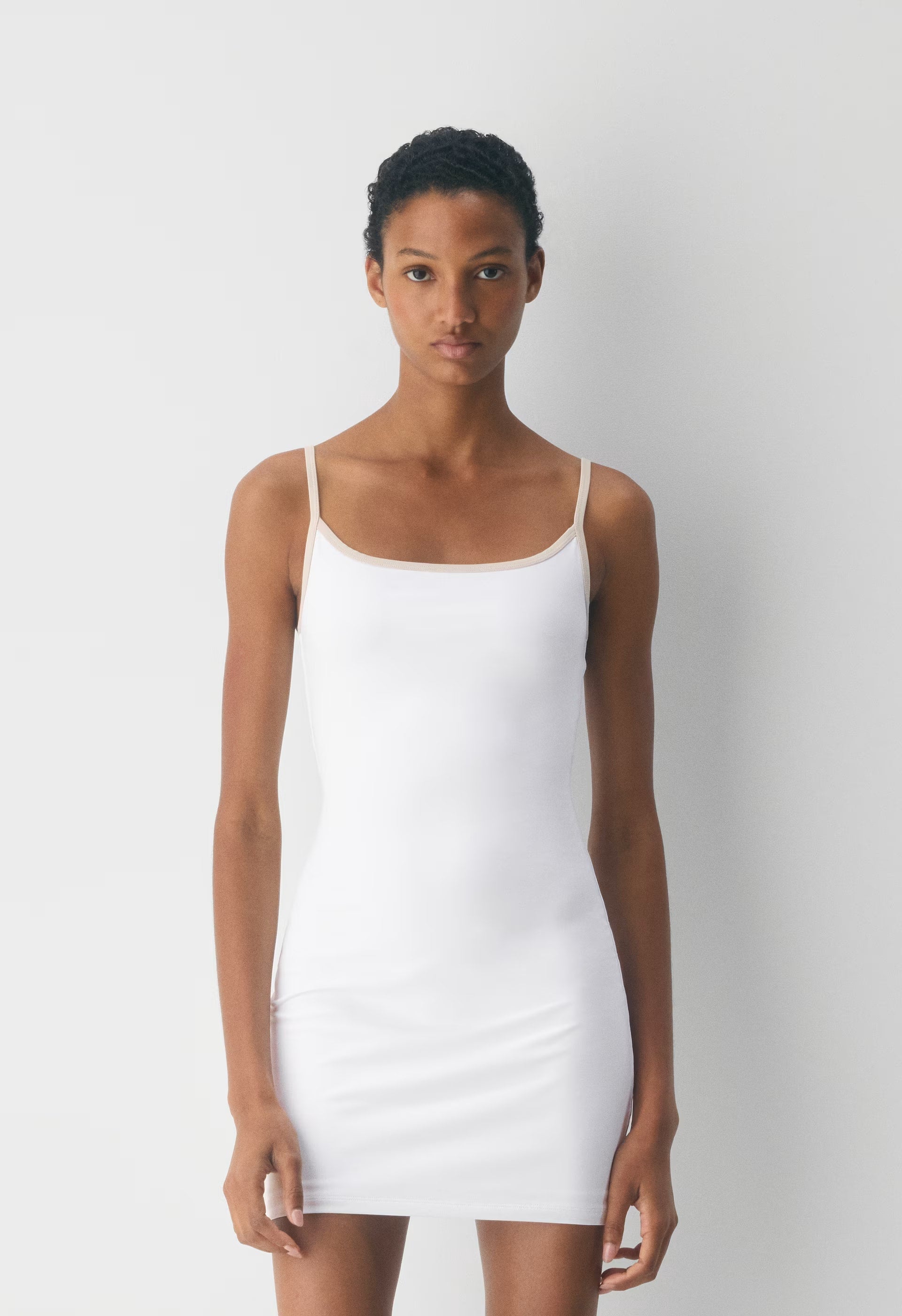 Original Contour Swoop Cami Dress - RICH MOCHA BROWN/BLACK