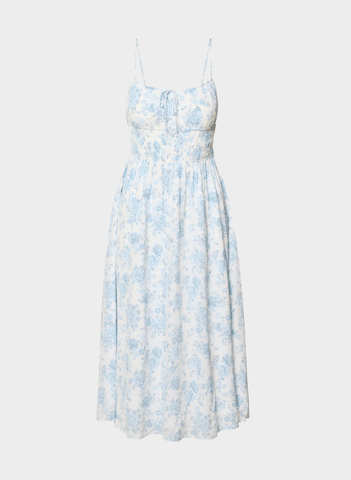 Typescript Cami Dress - WHITE/ VILLA BLUE