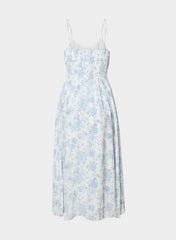 Typescript Cami Dress - WHITE/ VILLA BLUE