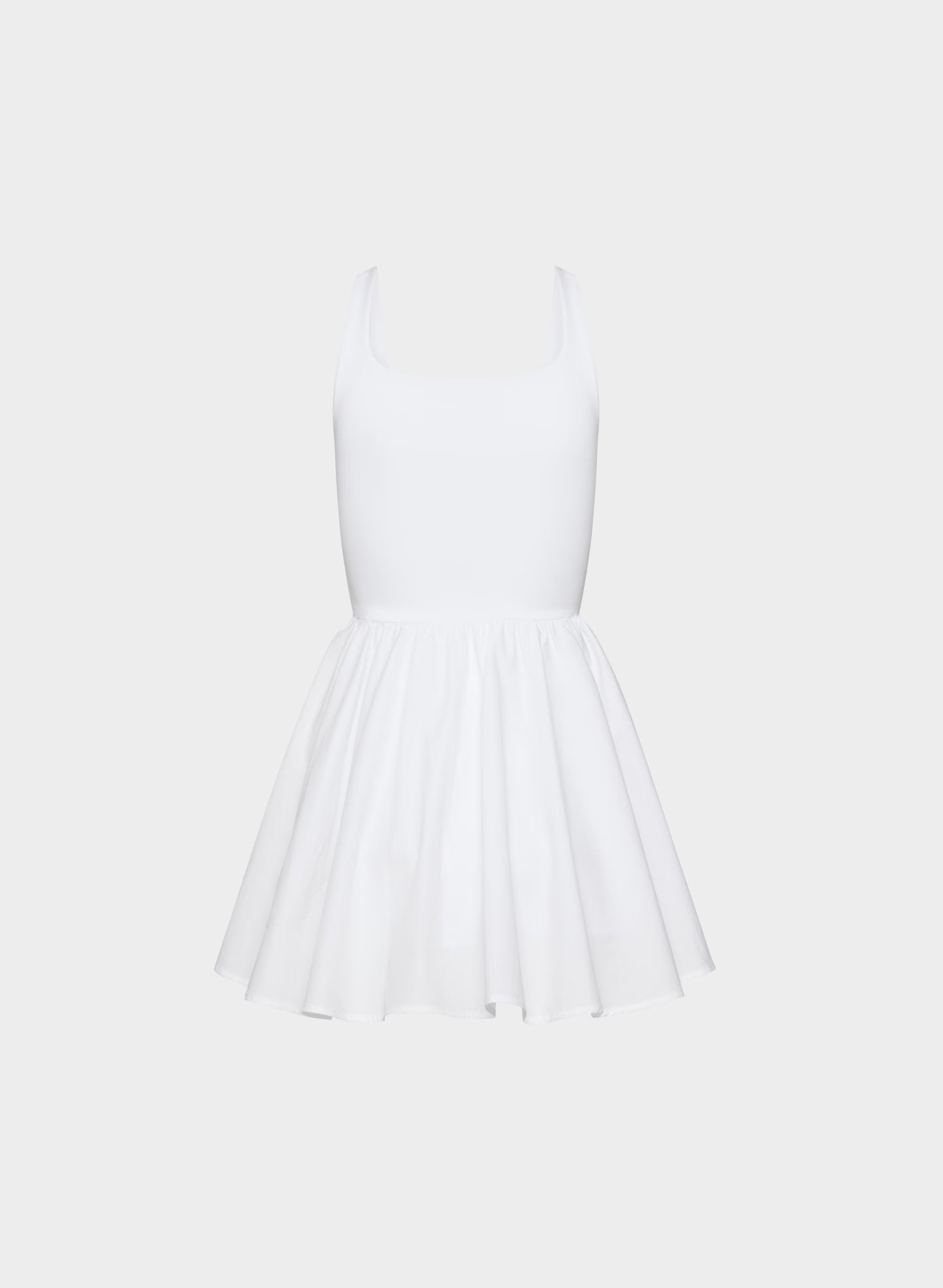 Revive Poplin Mini Dress - BRIGHT WHITE