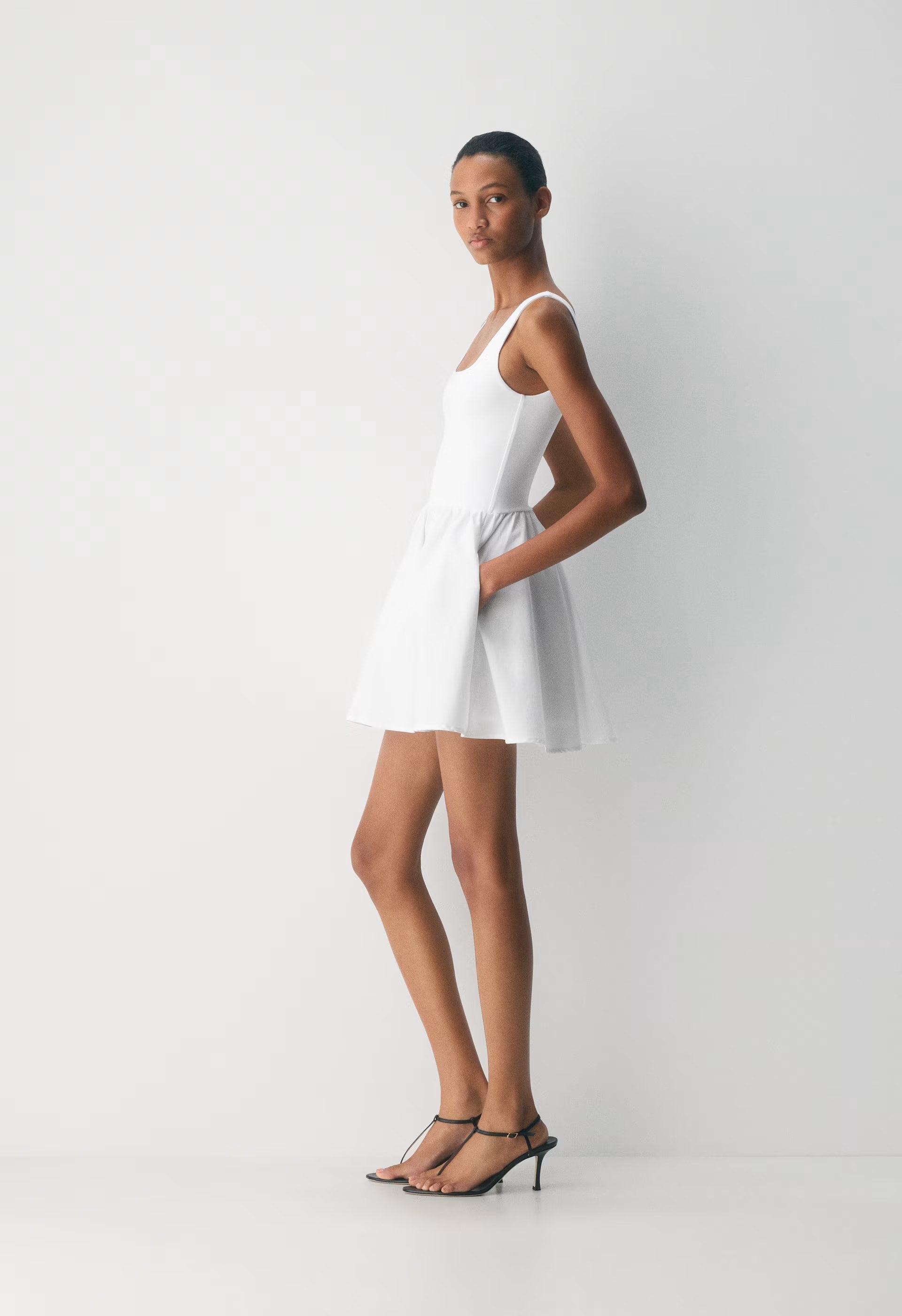 Revive Poplin Mini Dress - BRIGHT WHITE