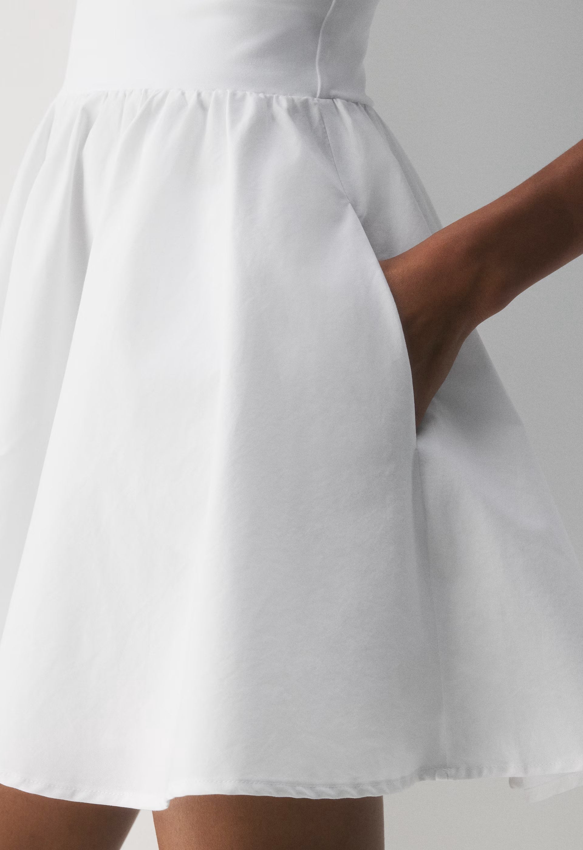 Revive Poplin Mini Dress - BRIGHT WHITE