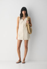 Aria Dress - PowerLinen™ - COOL BEIGE