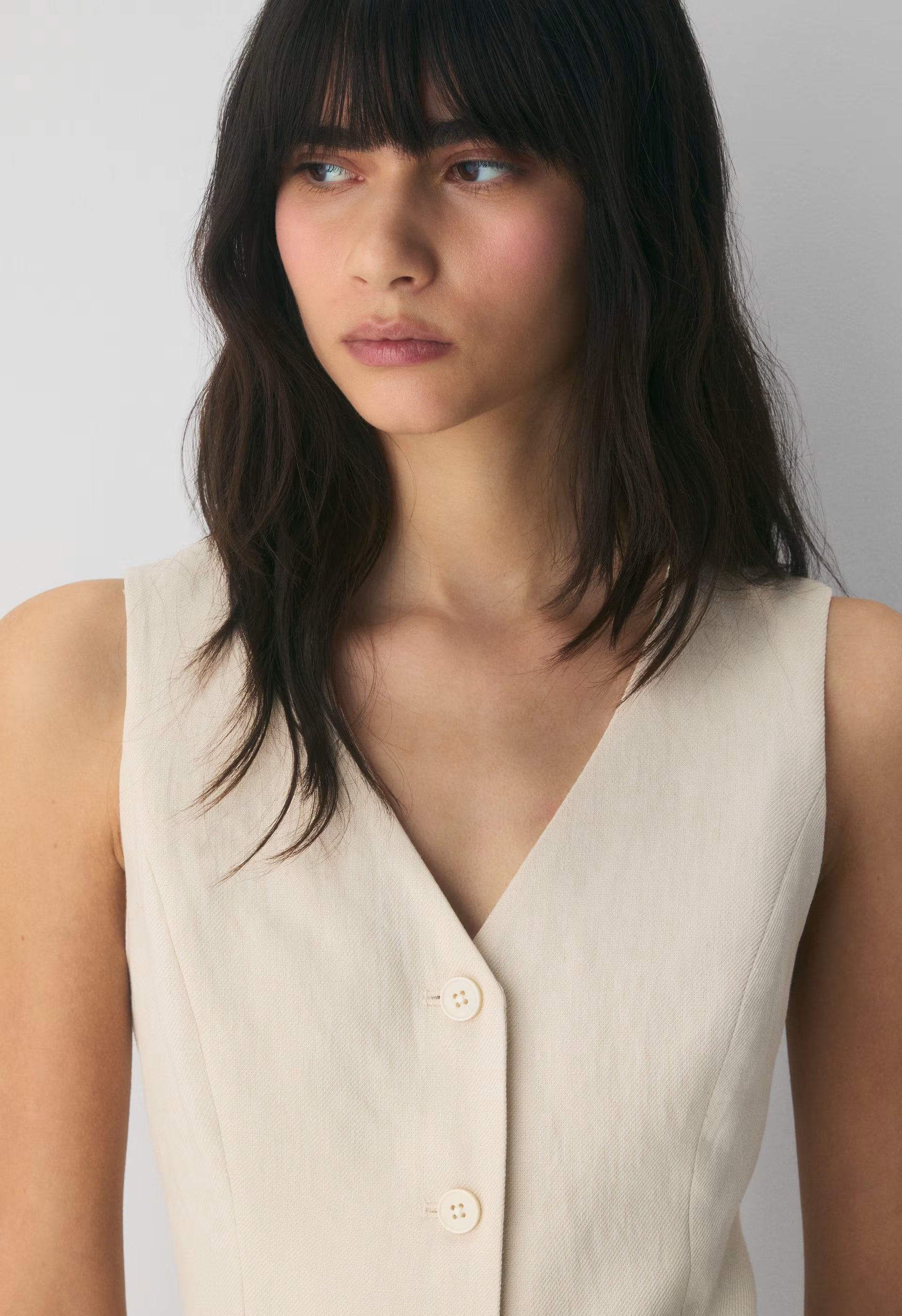 Aria Dress - PowerLinen™ - COOL BEIGE