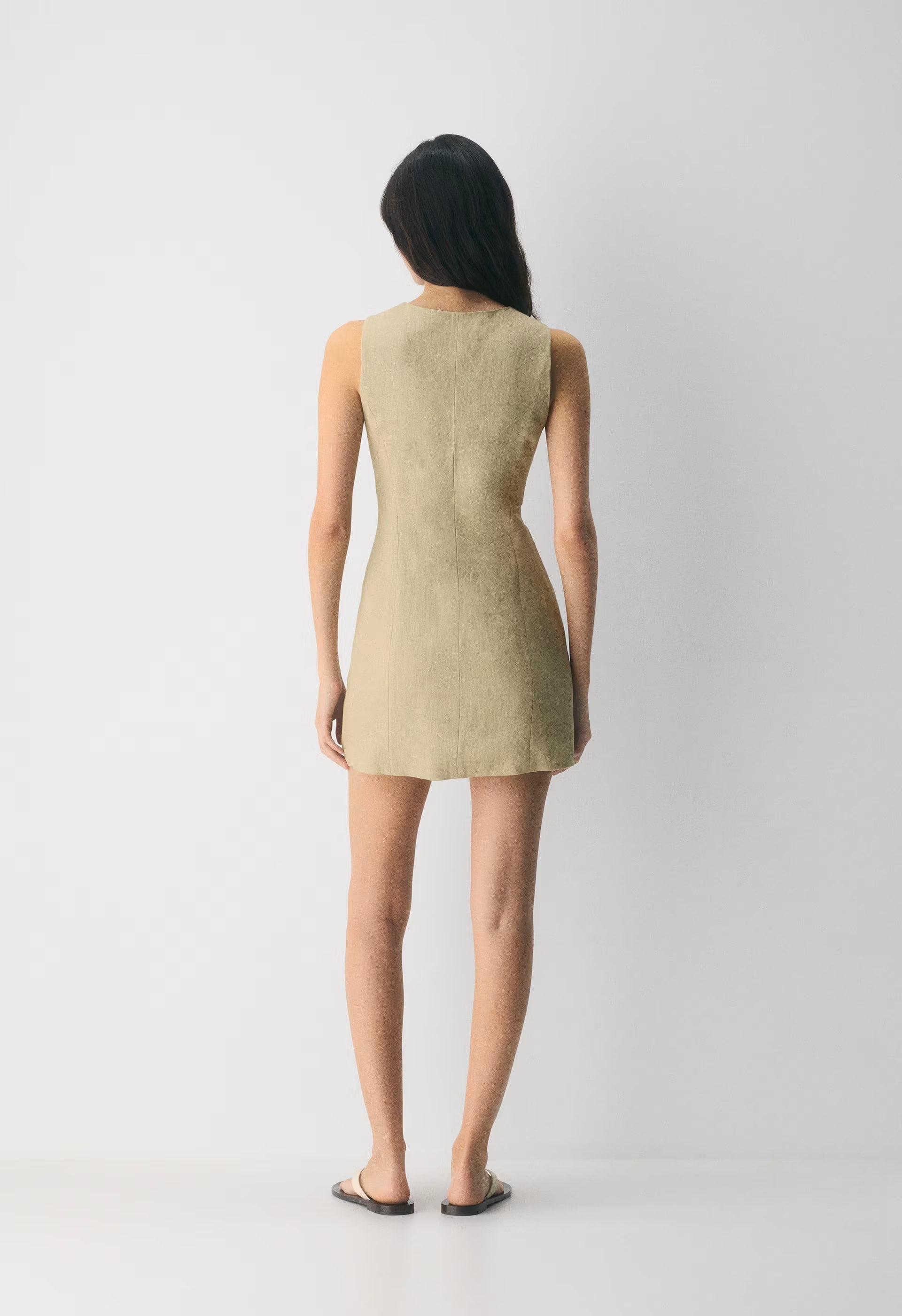 Aria Dress - PowerLinen™ - MARTINI OLIVE