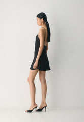 Confession Satin Dress - BLACK